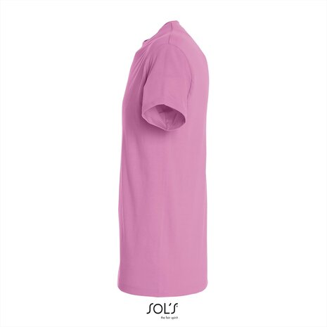 Zijkant SOLs Regent T-Shirt Orchid Pink