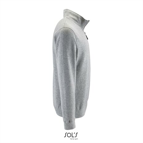 SOL&#039;S Stan - zip neck - Grey Melange 2