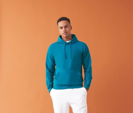 College Hoodie Man - Turquoise Surf