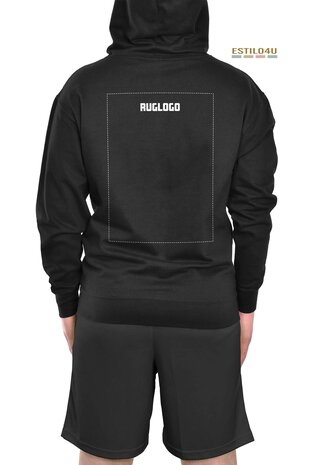 College Hoodie Man - Jet Black