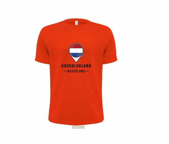 Sport T-Shirt Man - Orange Fluor: Stad/Dorp