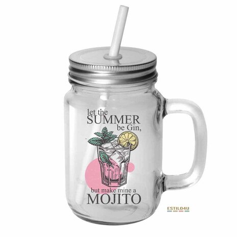 Let the Summer be Gin, but Make Mine a Mojito - Mason Jar 12oz