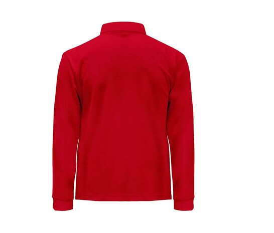 Man regular lange mouw polo - Rood