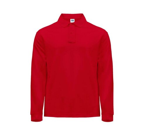 Man regular lange mouw polo - Rood