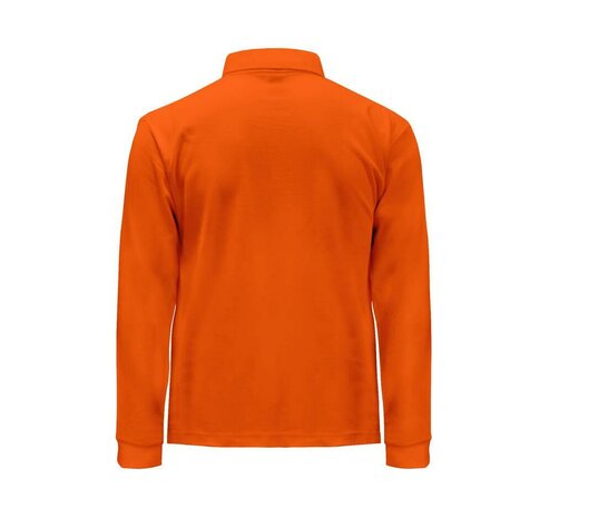 Man regular lange mouw polo - Oranje