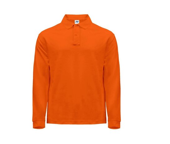 Man regular lange mouw polo - Oranje