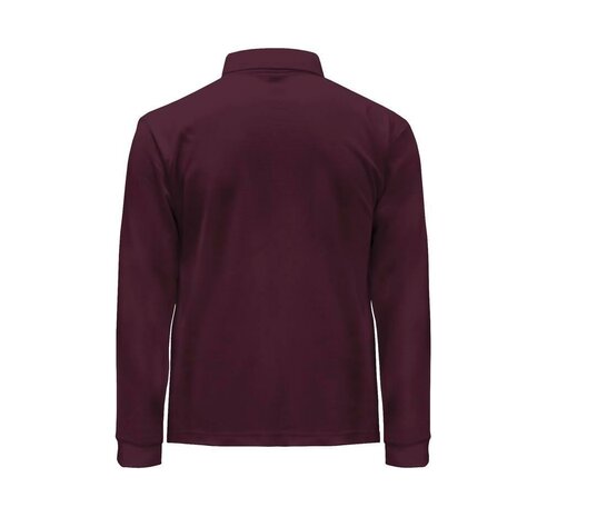 Man regular lange mouw polo - Burgundy