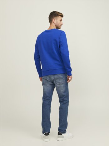 Surf the Web Blue - JACK &amp; JONES//PRODUKT Basic Crew Neck Sweat