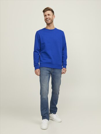 Surf the Web Blue - JACK &amp; JONES//PRODUKT Basic Crew Neck Sweat