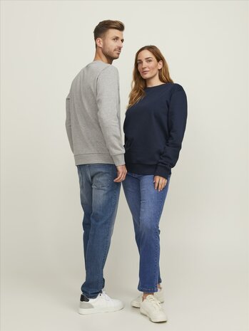 Light Grey Melange - JACK &amp; JONES//PRODUKT Basic Crew Neck Sweat