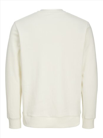 Egret Offwhite - JACK &amp; JONES//PRODUKT Basic Crew Neck Sweat