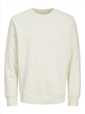 Egret Offwhite - JACK &amp; JONES//PRODUKT Basic Crew Neck Sweat