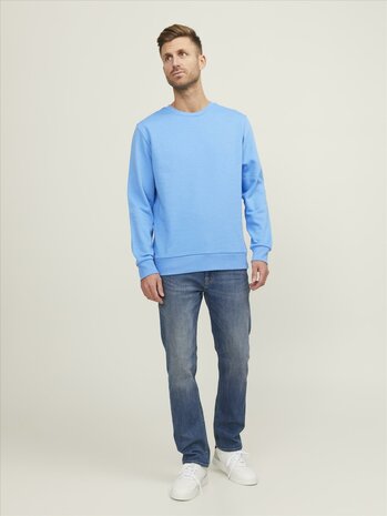 Azure Blue - JACK &amp; JONES//PRODUKT Basic Crew Neck Sweat