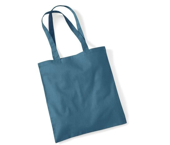 Shopping bag - Airforce Blue - 1-zijdig bedrukt