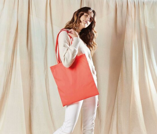 Shopping bag - Bright Red - 1-zijdig bedrukt