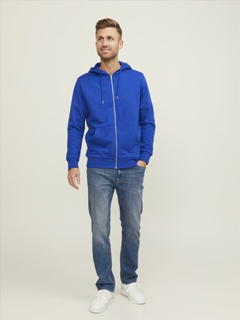 White JACK &amp; JONES//PRODUKT Basic Zip Hood Sweat