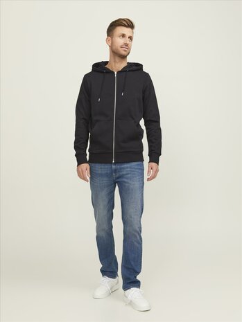 Black JACK &amp; JONES//PRODUKT Basic Zip Hood Sweat