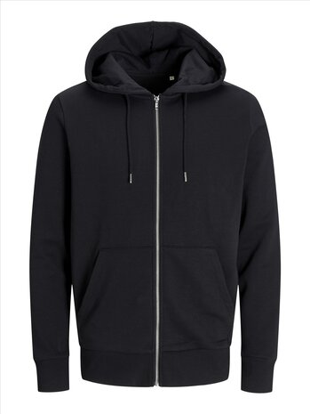 Black JACK &amp; JONES//PRODUKT Basic Zip Hood Sweat