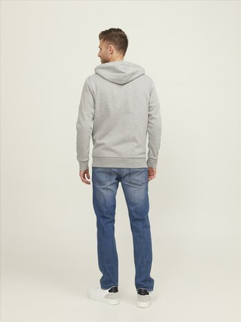 Light Grey Melange JACK &amp; JONES//PRODUKT Basic Zip Hood Sweat