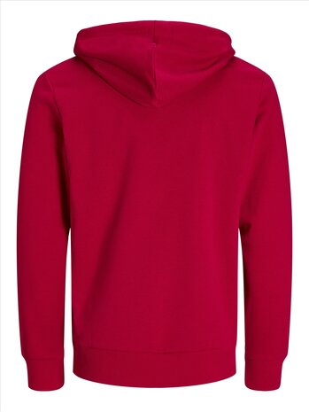 Lipstick Red JACK &amp; JONES//PRODUKT Basic Zip Hood Sweat