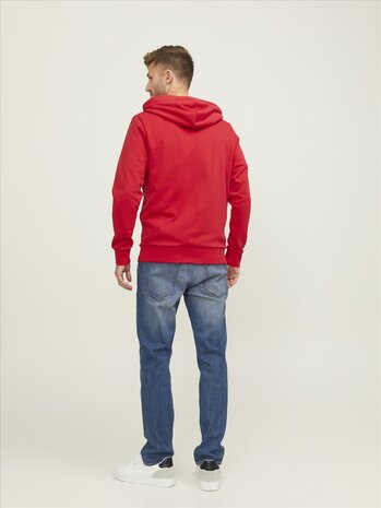 Lipstick Red JACK &amp; JONES//PRODUKT Basic Zip Hood Sweat