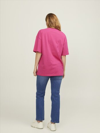 Fuchsia Rose JACK &amp; JONES//PRODUKT Oversized Unisex Tee