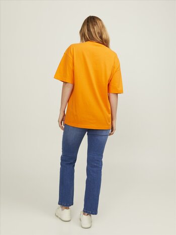 Vibrant Orange JACK &amp; JONES//PRODUKT Oversized Unisex Tee