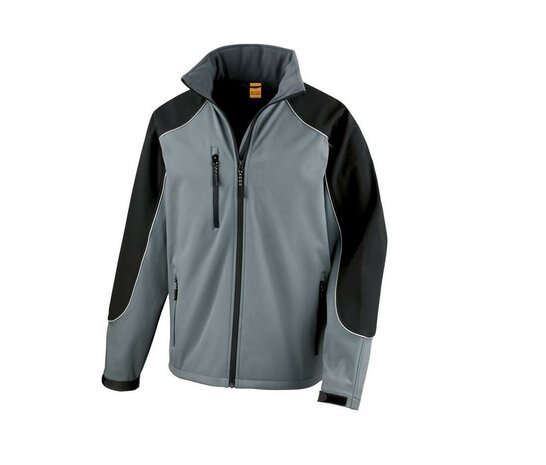 Grey/Black - Hooded softshell jacket