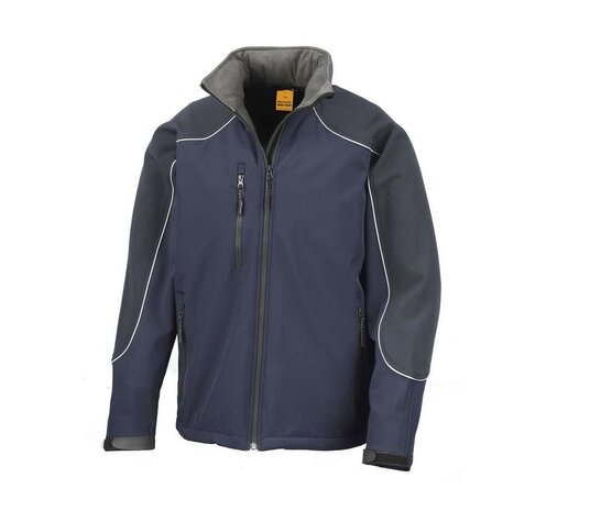 Navy - Hooded softshell jacket