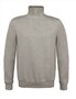 B&amp;C Zip Neck Sweat - Heather Grey